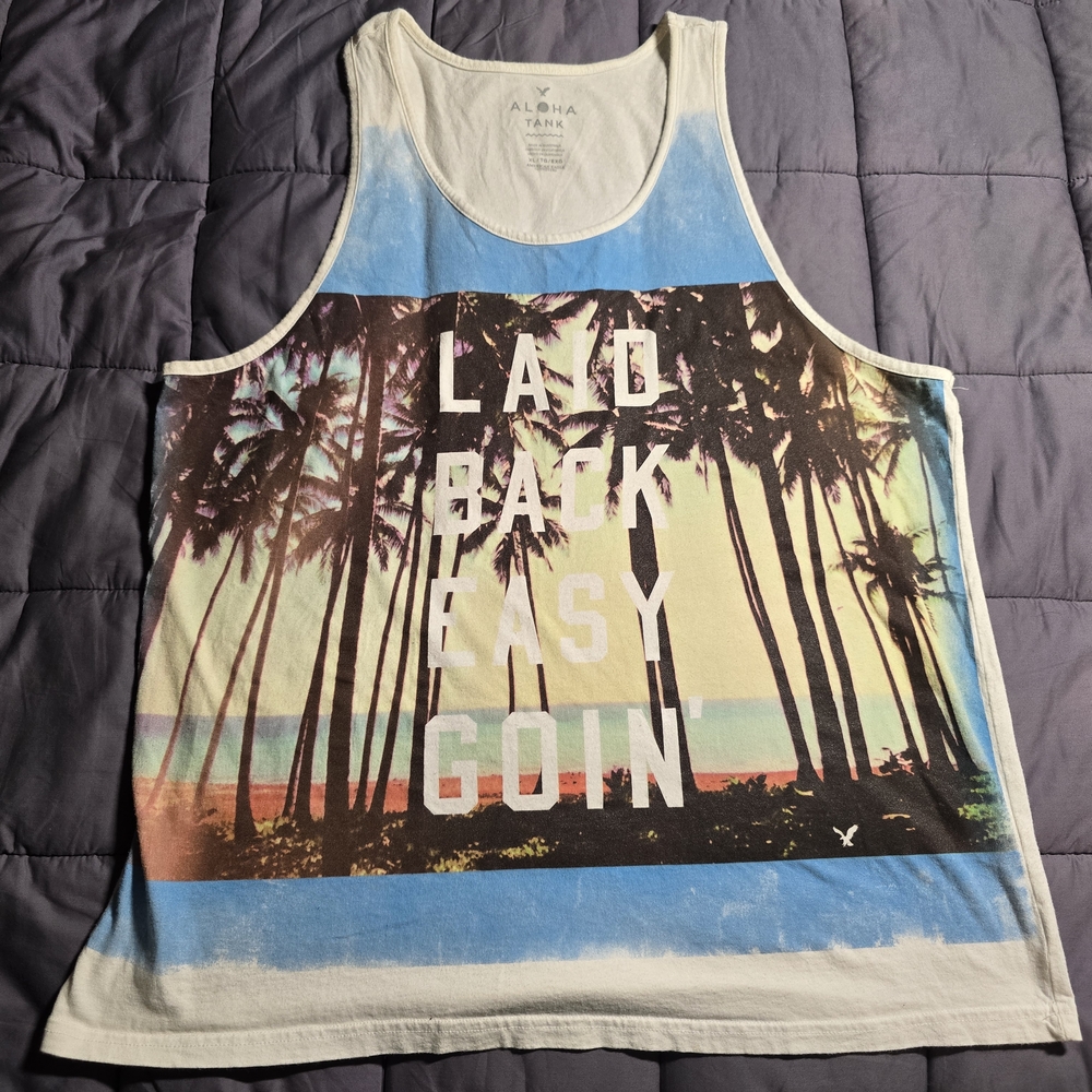 American Eagle Men's Laid Back Easy Goin Tank Top - Multicolor